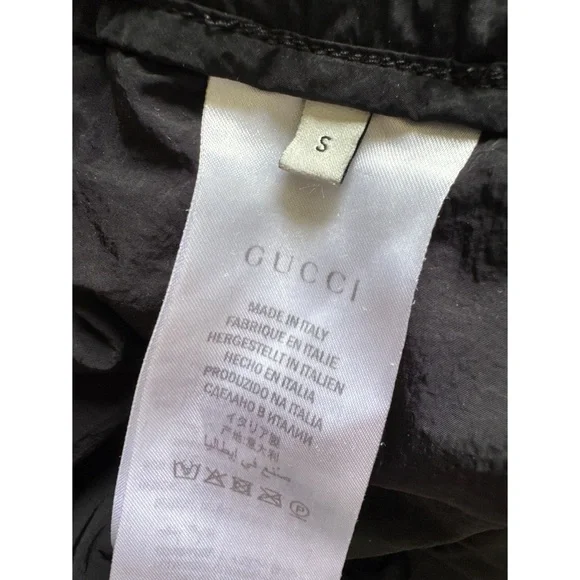 Gucci Technical Nylon Stripe Windbreaker Track Pants Size Small Black Green Red